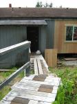 A walkway, leading into the main building of the Edna Bay school, is one example of improvements that will be made to the school before it opens again to students at the end of the month